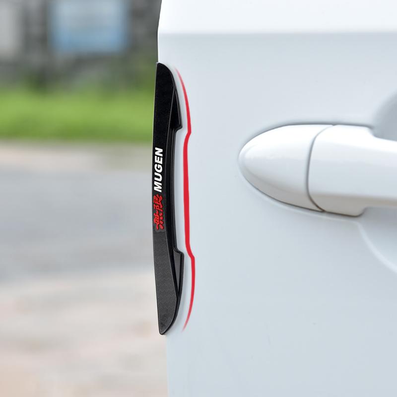 AQF1 4pc Car Door Anti-collision Strip Decoration Auto Accessories For Honda Civic 10th 11th Gen Hrv Jazz City Fit Accord 7 Crv Mugen