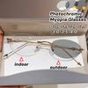 Luxury Design Oval Frame Photochromic Myopia Glasses New Trendy Ladies Near Sight Eyeglasses Finished Minus Sunglasses Diopter
