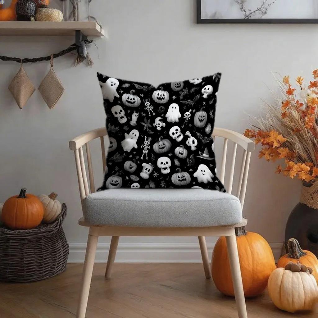 Halloween Ghosts Pattern PillowcaseSuitable for sofa car bedroom decorative cushion cover pillow cover