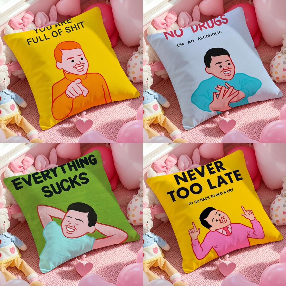 JJoan Cornella Zonzo Comics Наволочка Мягкая Плюшевая Ткань Двусторонняя Печатная Наволочка Теплая Зимняя Наволочка для Подушки на Диван