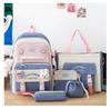Trendy Nylon Backpack For Students Large Capacity Unisex School Bag In Various Colors