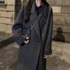 Новое двухстороннее шерстяное пальто Tencel с длинным ворсом корейская версия свободного повседневного шерстяного пальто