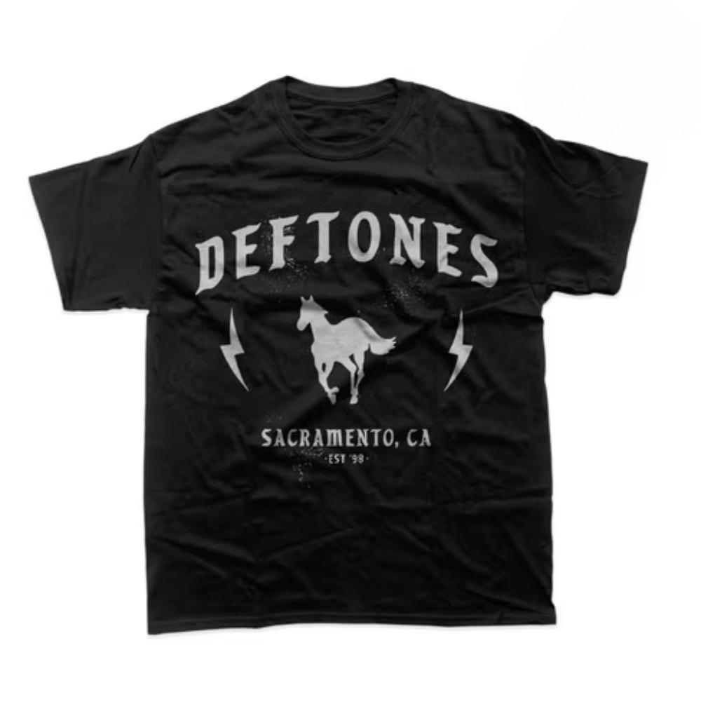 Футболка группы Deftones Футболка Deftones Around The Fur Мужская Мода Уличный Хип-хоп Рок С коротким рукавом Женская Хлопковая С круглым вырезом Топ