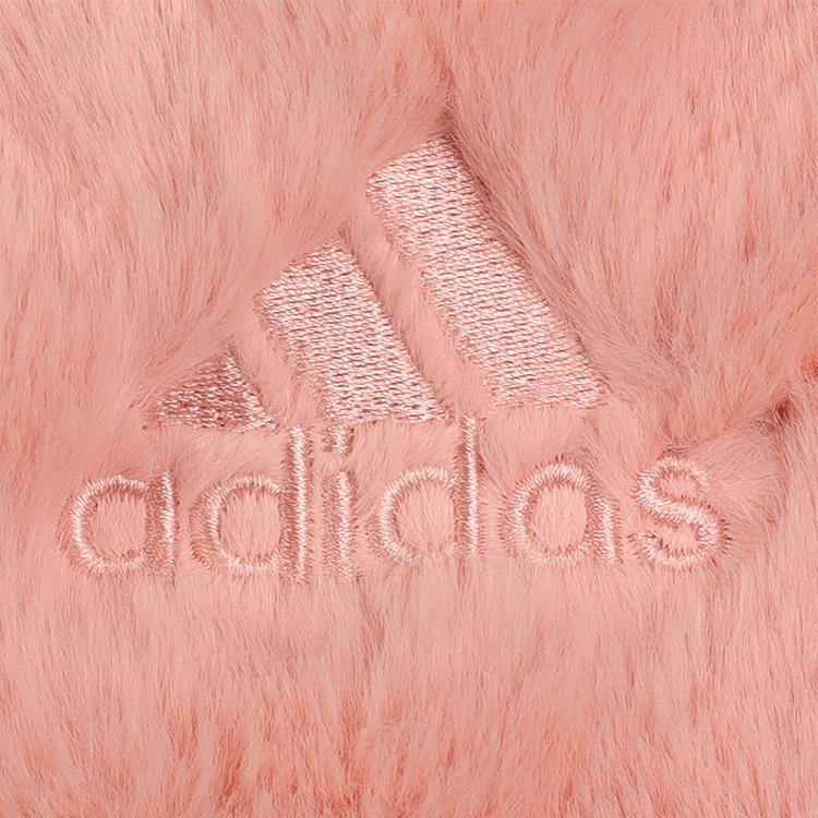 adidas Стильная меховая куртка, повседневная ветрозащитная теплая женская куртка с капюшоном, розовая GM1469
