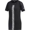 adidas Женская футболка с коротким рукавом Aeroready, многослойная, с круглым вырезом, черный, FM5288