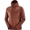 Эликсир гибридная минималистичная ветрозащитная водонепроницаемая удобная дышащая теплая мужская куртка с капюшоном коричневая LC2291600