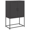 VidaXL Buffet haut noir 68,5x38,5x107 cm acier, buffet, placard, armoire latérale, armoire, armoire de rangement, armoire 846506