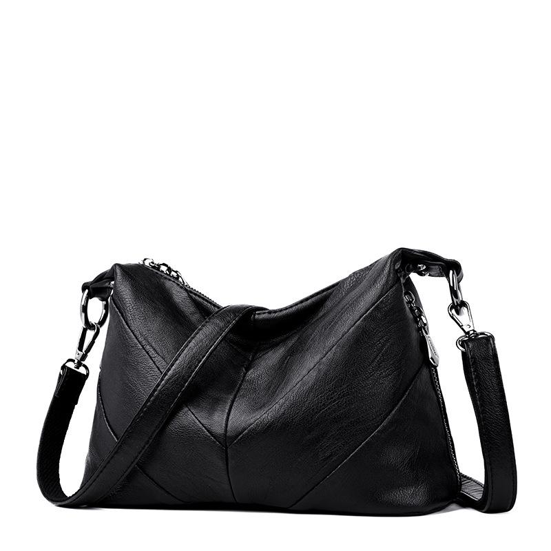 Women Bag Female Messenger Bag Solid Color Soft Leather PU Shoulder Portable Bag Ladies Bag