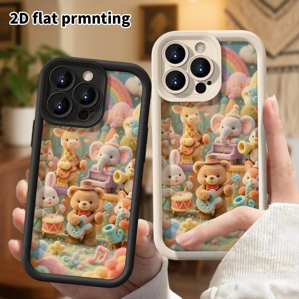Phone Case: 2D flat, fits iPhone 18 17 16 15 14 13 12 Pro protective case, animal band concert, perfect Christmas and Halloween holiday gift