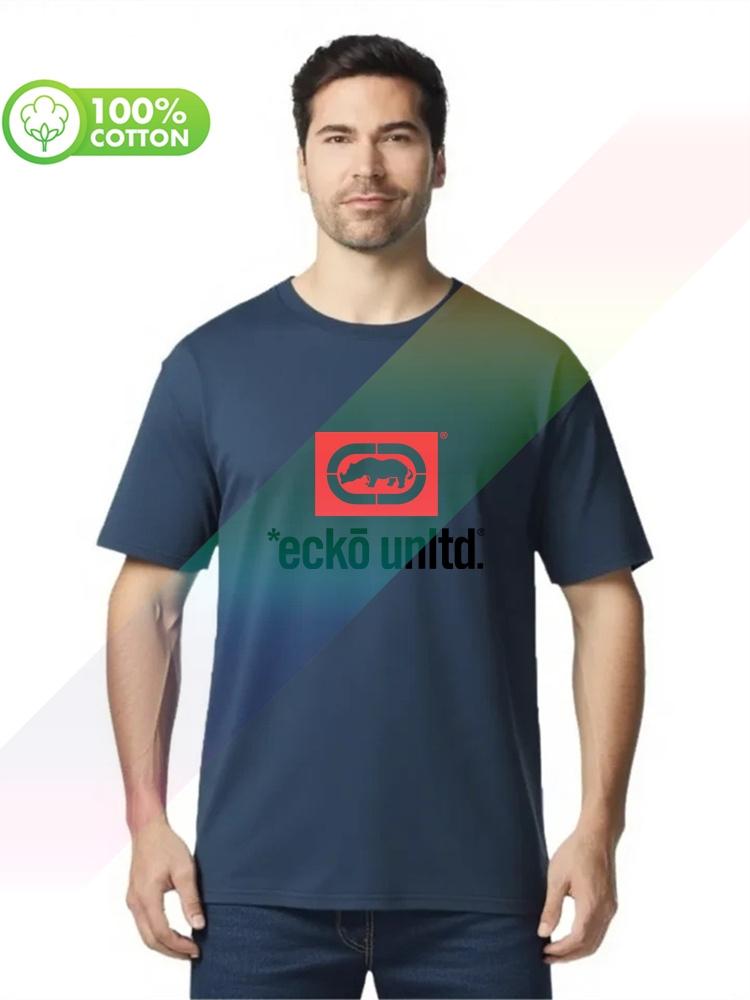 100% хлопок круглая шея тяжелый вес Унисекс футболка EckoUnltd с коротким рукавом Создать Унисекс Потрясающий Смешной Крутой S3XL