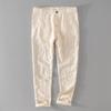 Men's Comfortable Loose Linen Trousers - Casual Chinese Style Cotton Blend, 7407