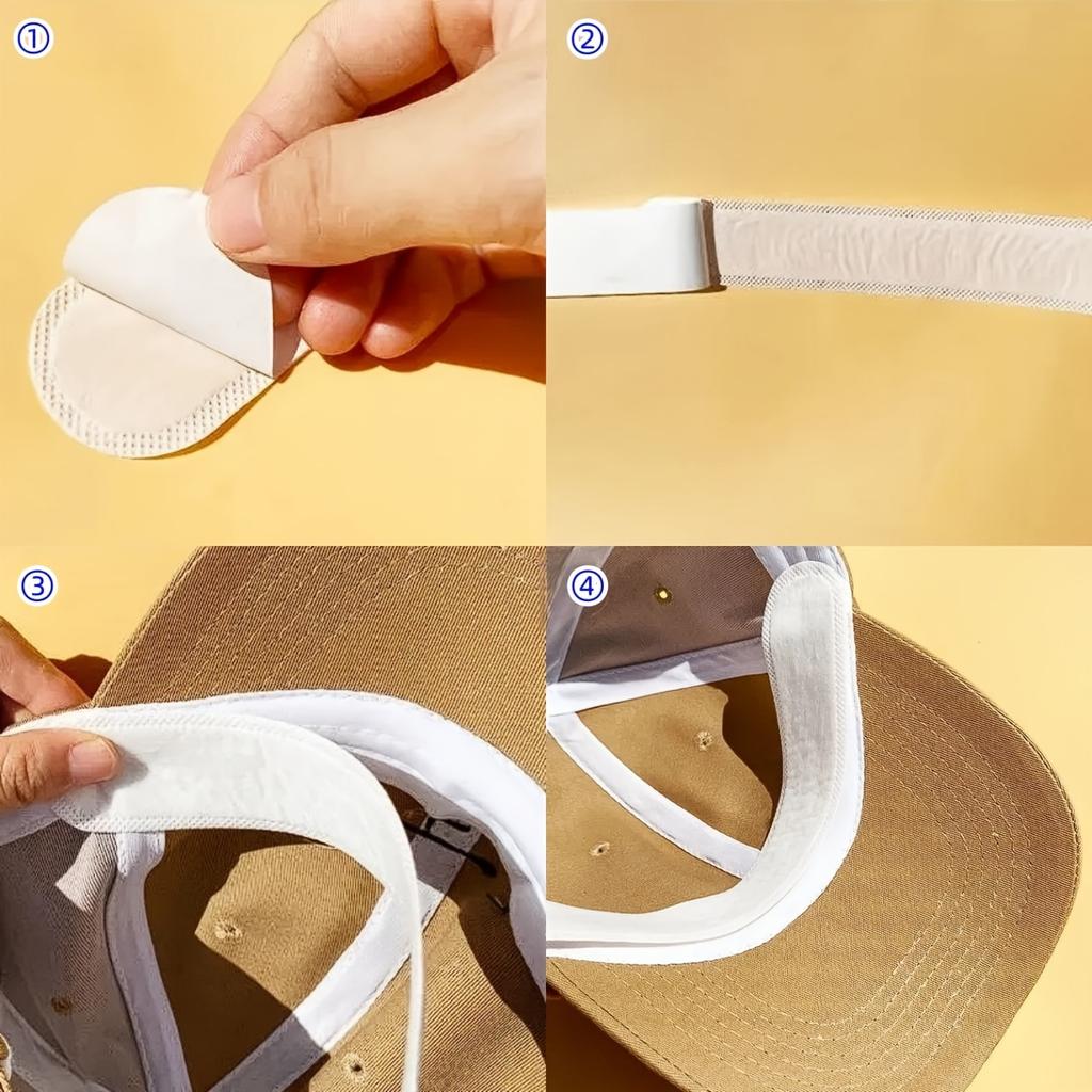 10/50/100 шт. Наклейки для поглощения пота с шляпы Летние полоски-подкладки для кепок Повязка на голову Козырьки Шляпы Регулятор размера Клейкие Подушечки для поглощения пота