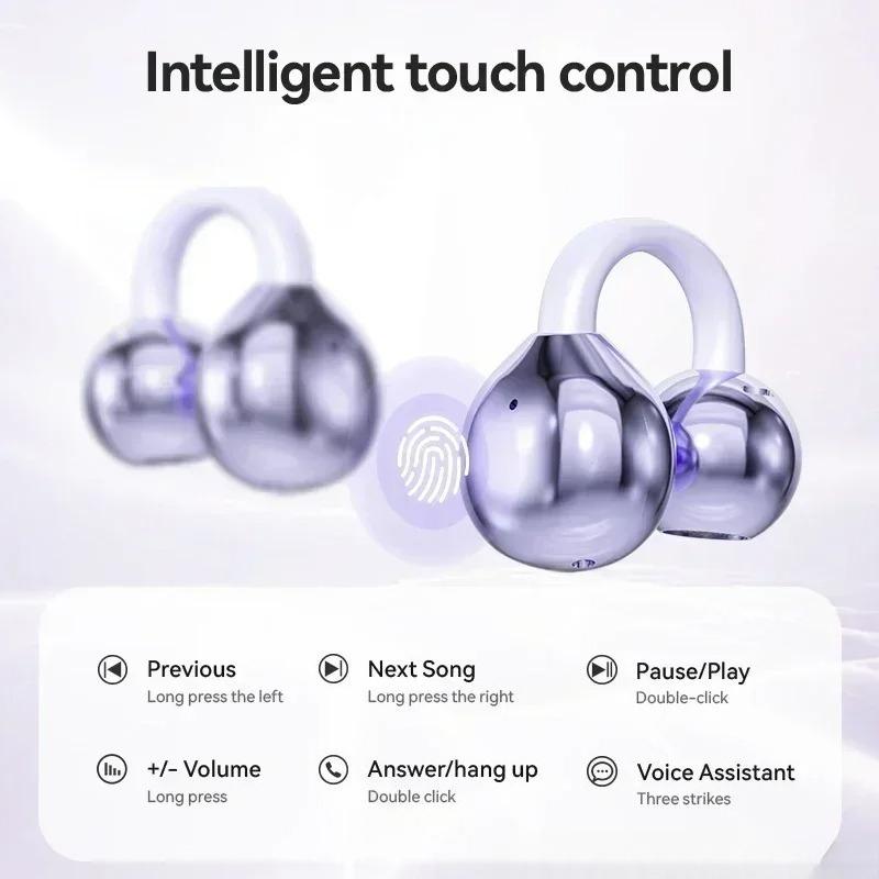 Xiaomi Wireless Open Ear Clip Bluetooth 5.3 Earphones Touch Control Stereo Sports Earbuds Noise Cancelling Headset with Mic for Music