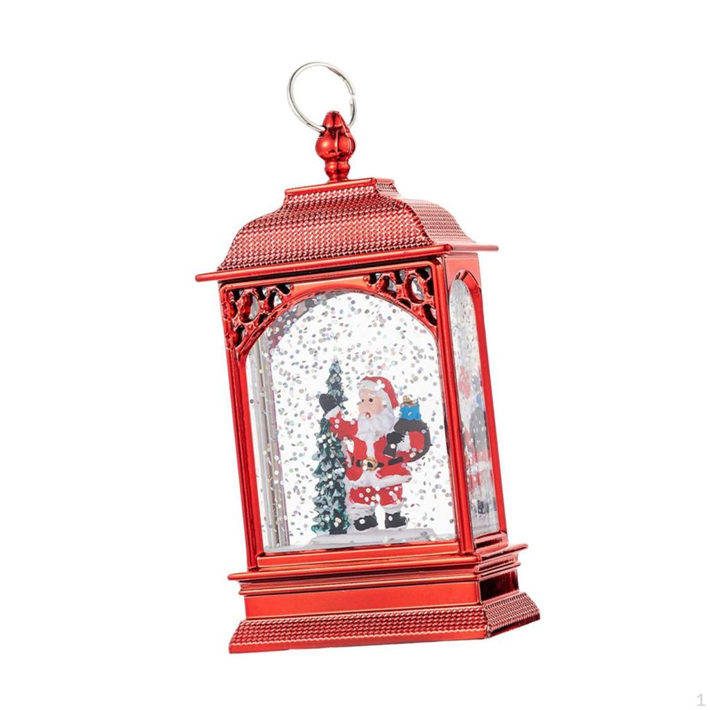 Christmas Snow Globe Decoration Craft Glittering Lighted Lantern Night Light