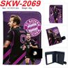 Suda Messi Ronaldo Football Star Fan Wallet Short Snap PU Leather Money Clip Gift for Soccer Fans 1pcs