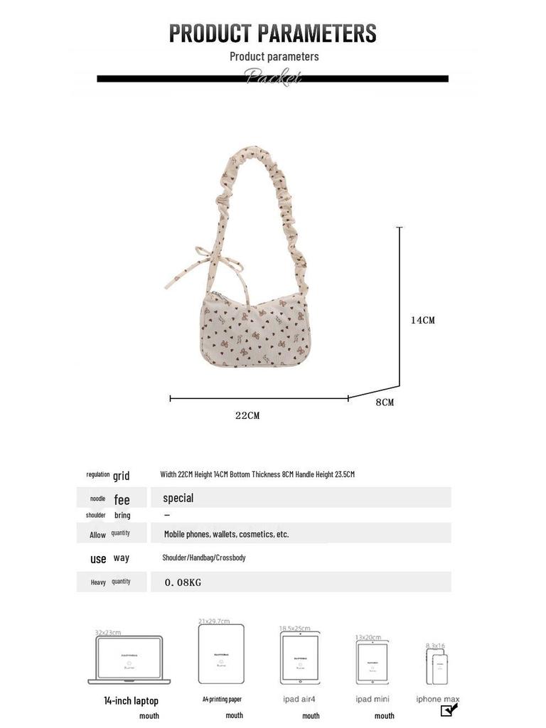 Corduroy Polka Dot Ruffle Crossbody Bag - Autumn/Winter 2025 Collection