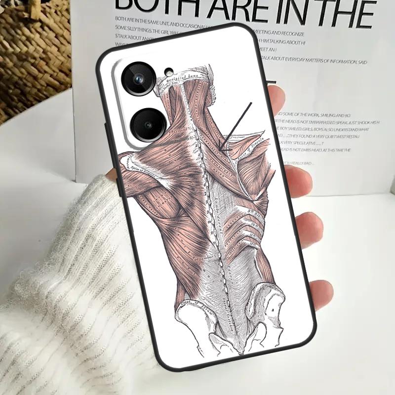 Анатомия человека Для Realme GT7 Pro GT6 C75 C61 C67 C63 C71 C55 C51 C65 C53 10 11 12 13 14 15 Pro Plus Чехол