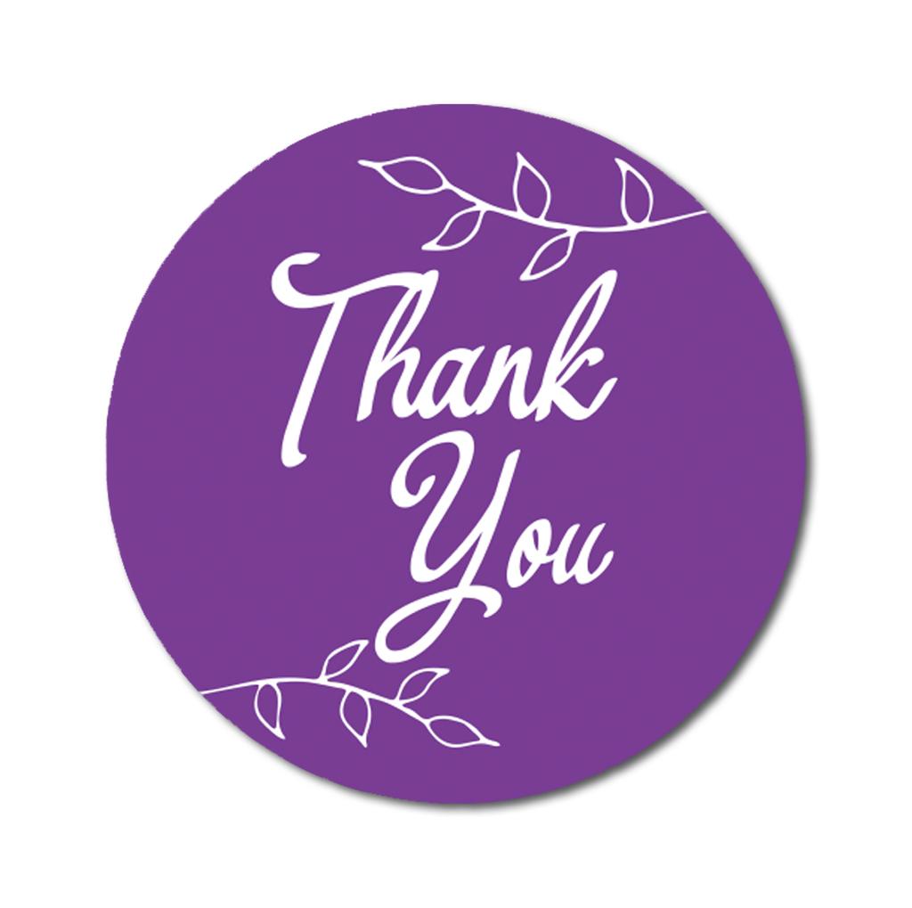 Дарлинг Сувенир Круглый 45 Шт Лист Лозы Спасибо Наклейки Черный Свадебный Конверт Печать-1.6