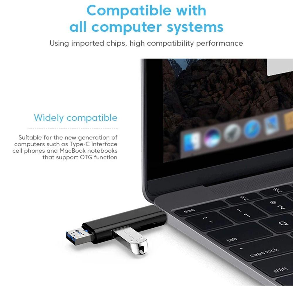 Адаптер-картридер Type C USB 6 в 1 OTG для аксессуаров для ноутбука