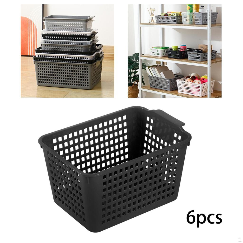 6 Pieces Desktop Storage Baskets Vanity Organizer Trays Containers Makeup Perfume