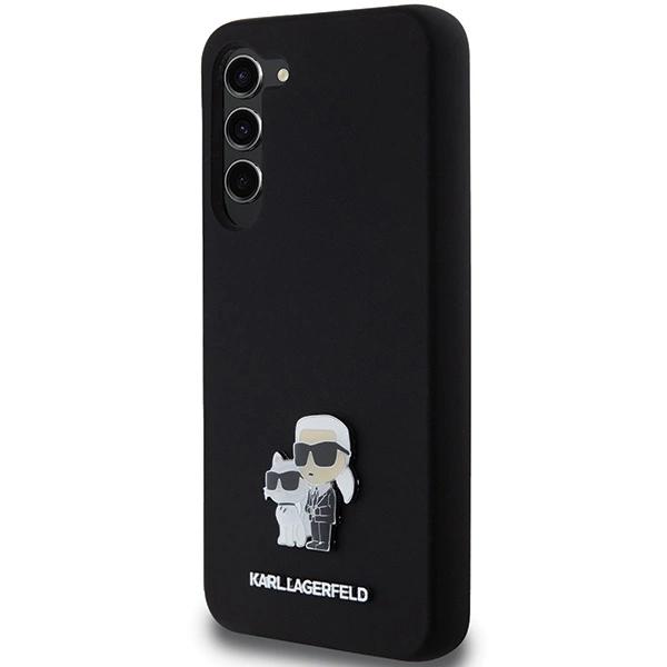 Karl Lagerfeld Силиконовый чехол Karl&Choupette Metal Pin для Samsung Galaxy S24+ - черный