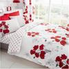 Роскошный красный цветочный комплект постельного белья с 1 пододеяльником + 1 или 2 наволочками, 100% полиэстер, красный, размер кинг, квин, украшение для спальни