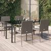 VidaXL Garden Dining Furniture and Cushions 5 Pcs Black and Grey 3185140
