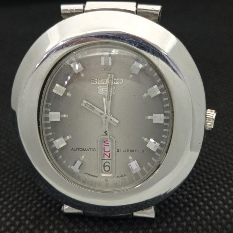 Б/У винтажные мужские часы SEIKO 5 AUTOMATIC 6319A JAPAN с датой 621d-a415807-2