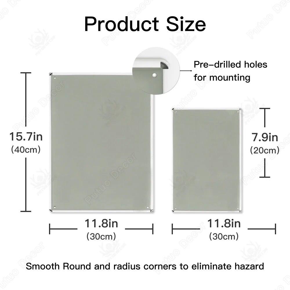 Putuo Decor Fishing Gear Retro Tin Sign Plaque Metal Plate Vintage Wall Art Poster Decoration for Tackle Shop Home Iron Painting