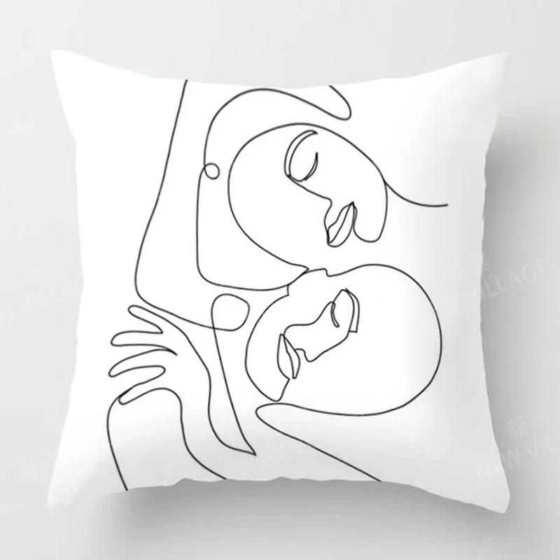Nordic Modern Abstract Geometric Pillowcase Sofa Cushion Cover Home Decor 45x45cm 45*45 50x50 60x60cm 40x40 35x35 Boho