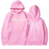 Cool Y2k wing front and back printed hoodie for men and women with long sleeves and plush, fashionable street style hoodie