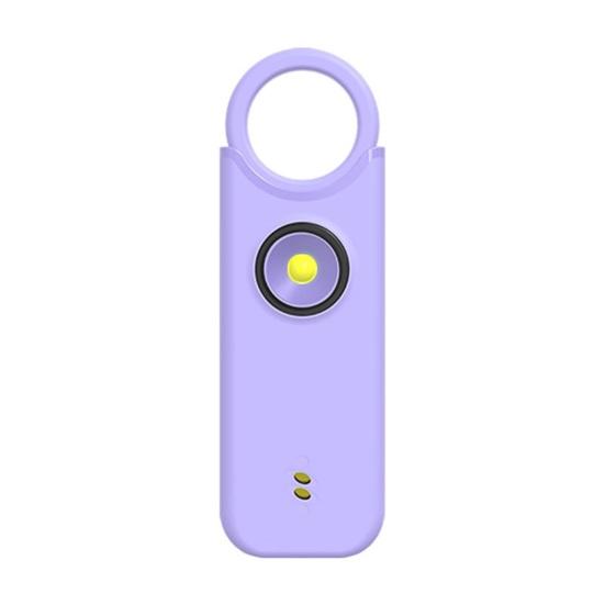 Женская личная сигнализация безопасности 135 дБ громкий звук Type-C перезаряжаемый портативный брелок с вытяжным кольцом и стробоскопом