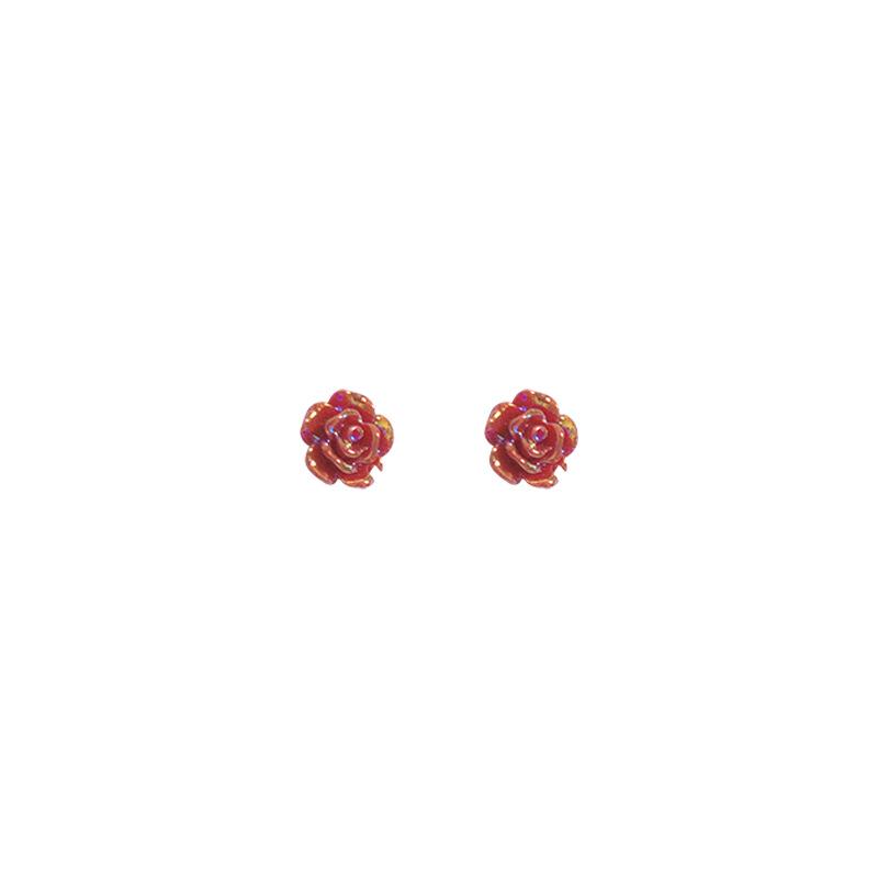 Korean Niche Petite Rose Stud Earrings - Simple, Retro Design, 2023 Trend
