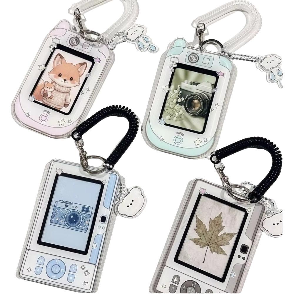 Keychain Pendant Acrylic Card Holder 3 Inch Kpop Photocard Holder for Backpack Accessory