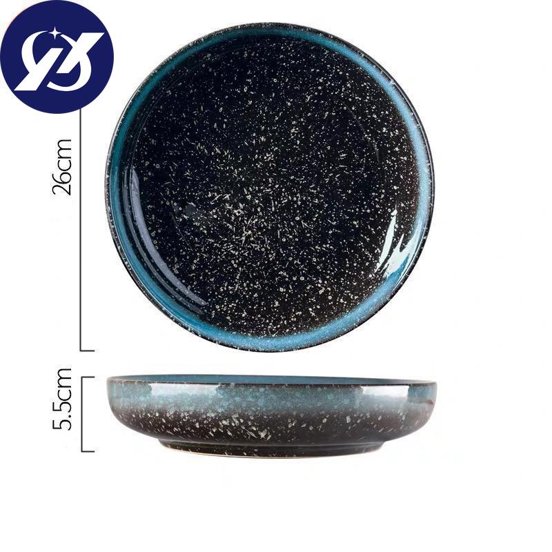 Скандинавская креативная керамическая круглая глубокая тарелка для супа, большая емкость, салат, макароны, простая кухонная Рождественская декоративная обеденная тарелка, посуда