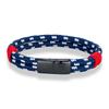 Black Stainless Steel Nautical Rope Bracelet Men Women Handmade Woven Double-Layer Design Couple Jewelry Gifts