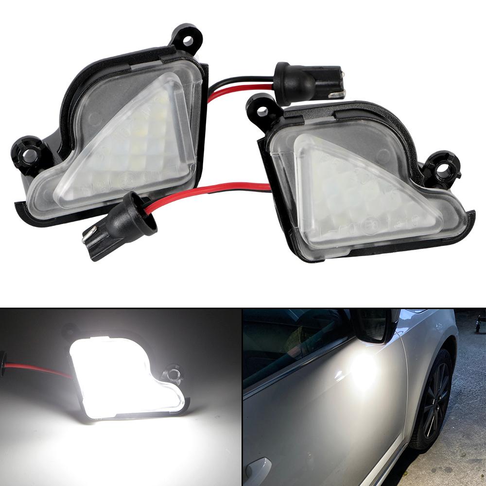 For Skoda Superb 2 Puddle Lamps White 1 Pair LED Under Side Mirror Light 3528SMD No Error