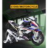 1/9 BMW S1000RR Alloy Racing Motorcycle High Simulation Metal Street Sports Motorcycle Model with Light Collection Children Toy Gift