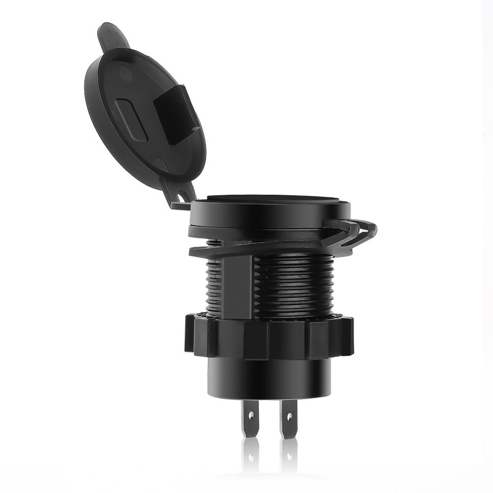 18W Car Phone Charger Socket with Digital Display Voltmeter QC 3.0 Fast Charger Adapter with ON-OFF Switch