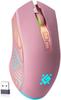 Defender PANDORA GM-502 Wireless Mouse Optical 3200dpi Pink RGB RECHARGEABLE 7 Buttons Gaming Non-Click Silent