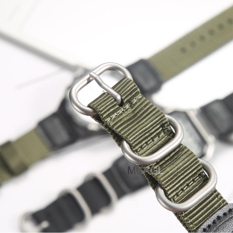 18-мм нейлоновый ремешок для часов Casio W800H Мужской холщовый спортивный Черный Зеленый Браслет SGW300 F91W F105/108/A158/168 AE1200WH AE1300 Ремень