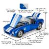 1:Игрушечная модель автомобиля Lykan Cobra в масштабе 24, музыка, свет, инерционный механизм, открывающиеся двери, высокая детализация, модели автомобилей, хобби, подарки для мальчиков