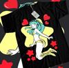 Футболка Lum Urusei Yatsura Darling No Baka Girl Kawai Аниме Девушка Черная