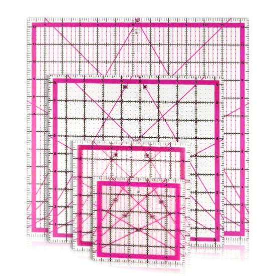 4 шт. акриловая линейка для квилтинга 4,5/6/9,5/12,5-дюймовая квадратная линейка для резки ткани с четкой маркировкой шаблон для проектов по шитью и рукоделию