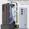 Матовый жесткий чехол для Samsung ZFold5 с защитой шарнира и слотом для стилуса