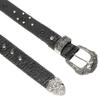 GILA ARCHIVE GEM STUD LEATHER BELT_BLACK