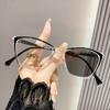 Outdoor Cat Eye Color Changing Eyewear Ultra Light and Trendy Photochromic Myopia Glasses Anti Blue Light Near Sight Glasses