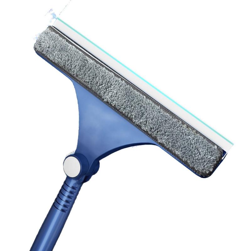 2 In 1 Window Mesh Screen Brush Window Cleaner Magic Broom Wiper Telescopic Long Handle Window Mop Squeegee Wiper Cleaning Tool