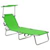 Day and Night - Day and Night Folding Lounger with Green Aluminum Awning