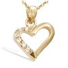 [G5631] - Gold Plated Pendant 'Love' White Gold - 14x11 Mm
